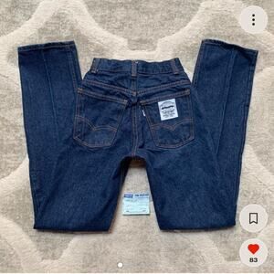 Levis jeans vintage denim deadstock Blue Dark Wash Straight Leg Pants NWOT XXXS
